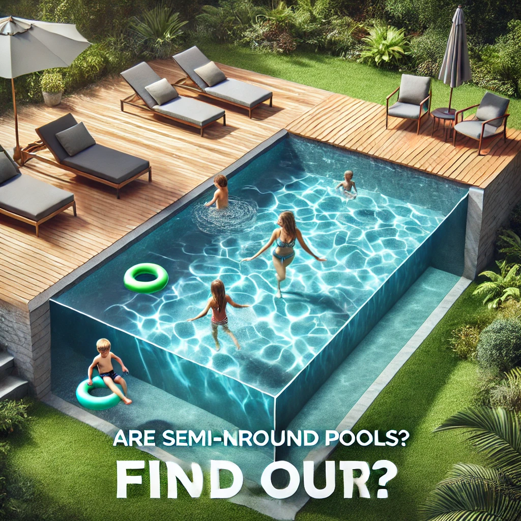 "Backyard Semi-Inground Pool Scene"